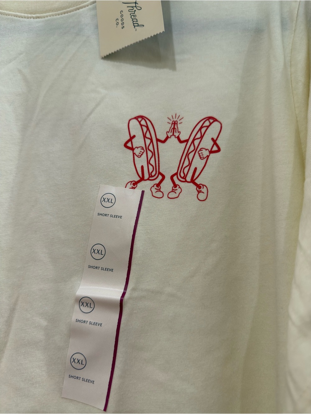 Hot Dog 4th of July Graphic Tee with a Design on the Back ‘Sun’s Out Bun’s Out’ - Picture 3 of 6